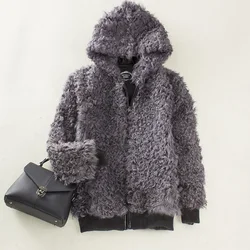 winter coat women winter jacket women lamb fur coat  100%natural furreal fur coat  real fur coats for women