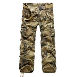 Men's Multi-Pocket Casual Camouflage Pants Men Cargo Pants Washed Trouers Loose Pants For Men New Arrival