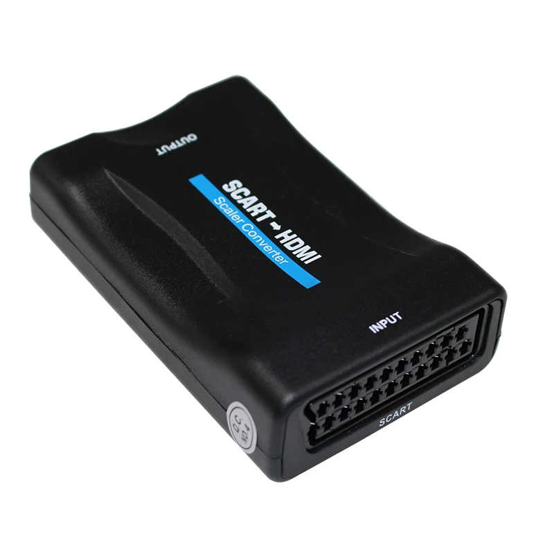 SCART to HDMI 1080p Video Audio Upscale Converter Adapter for HD TV DVD Sky Box STB with DC Cable