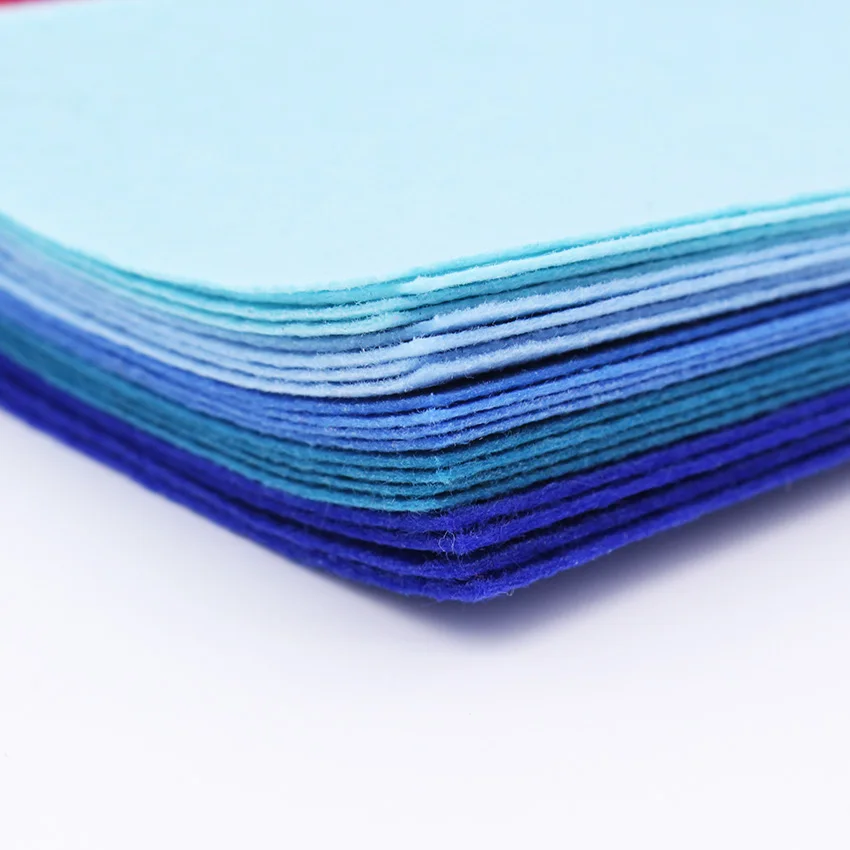 CMCYILING 40 pcs Blue Felt Cloth 1mm Hard Felt Fabric Needlework DiyNeedle Sewing Handmade Fieltro Feltro Entretela A6