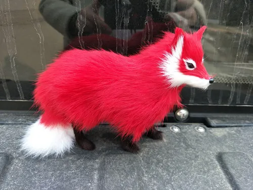 creative cute simulation fox model polyethylene&fur red fox doll about 16x12cm 1657