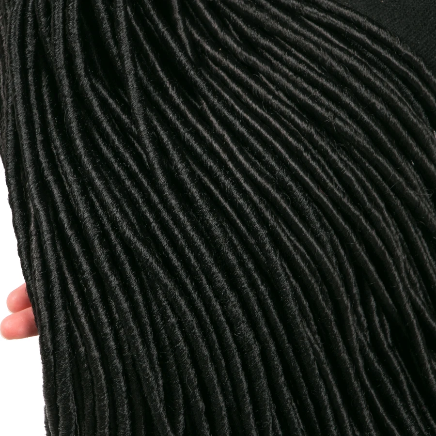 VERVES 합성 헤어 익스텐션 10 Pack Faux Locs 크로 셰 뜨개질 헤어 브레이드 18 Inch 12 Strands/Pcs Black Blond Brown Color