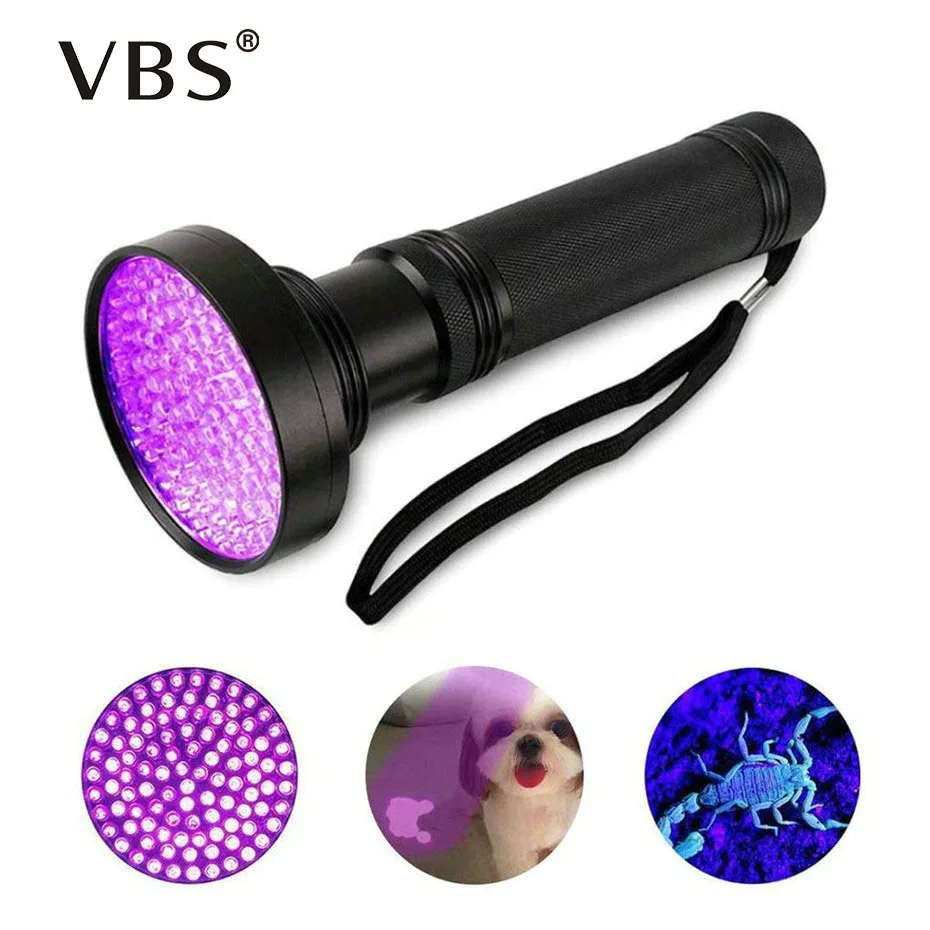 LED UV Flashlight Ultraviolet Torch Tactical Waterproof Flashlight  for Dog Urine Pet Stains and Bed Bug Use AA/14500 battery A1