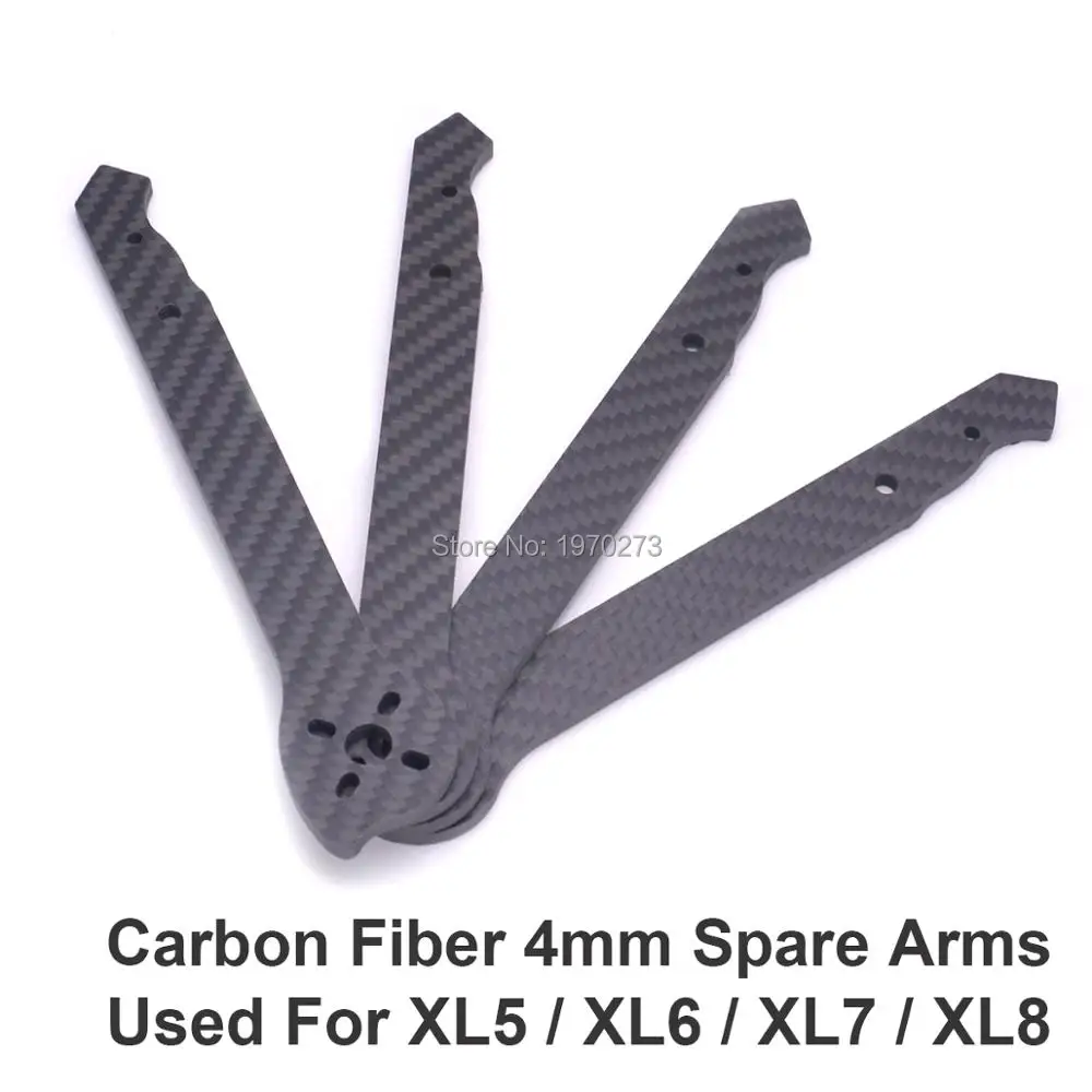 3K Full Carbon Fiber arm 4mm Replacement Spare Arms for V2 XL5 232mm / XL6 283mm / XL7 294mm / XL8 360mm RC FPV Freestyle Frame