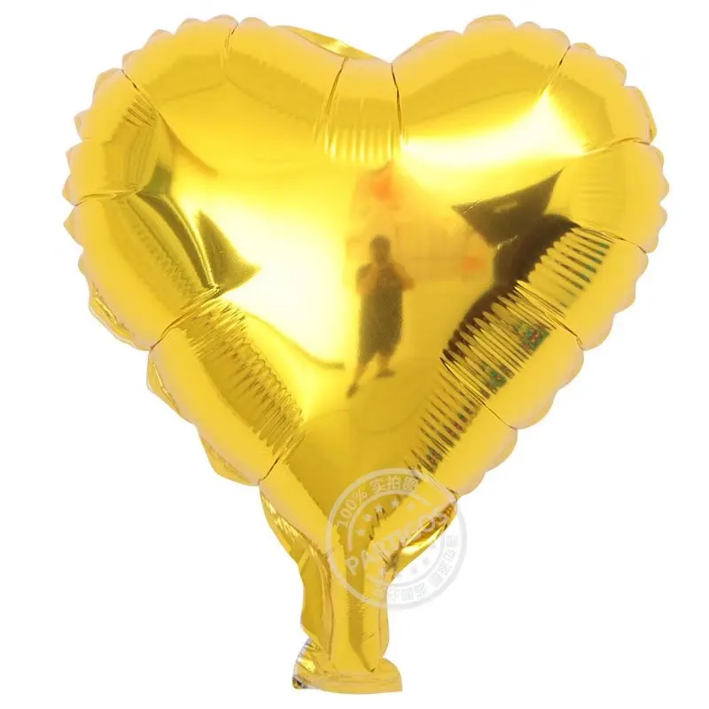 Ballons gonflables métalliques en forme de cœur, ballon en aluminium, comparateur de couleurs, décor de mariage, décor d\'anniversaire, document pur,