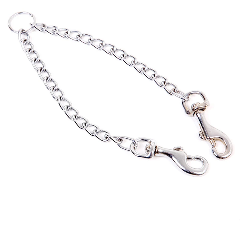 

S M size High quality pet dog double hook chains Stainless Steel Double Dog Chain Pet Leash variety of small dogs and large dogs