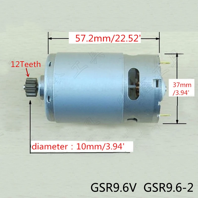 Motor para Substituição de 12 Dentes Motor dc 9.6v para Furadeira Elétrica sem Fio Dispositivo Elétrico Gsr9. v Alta Qualidade