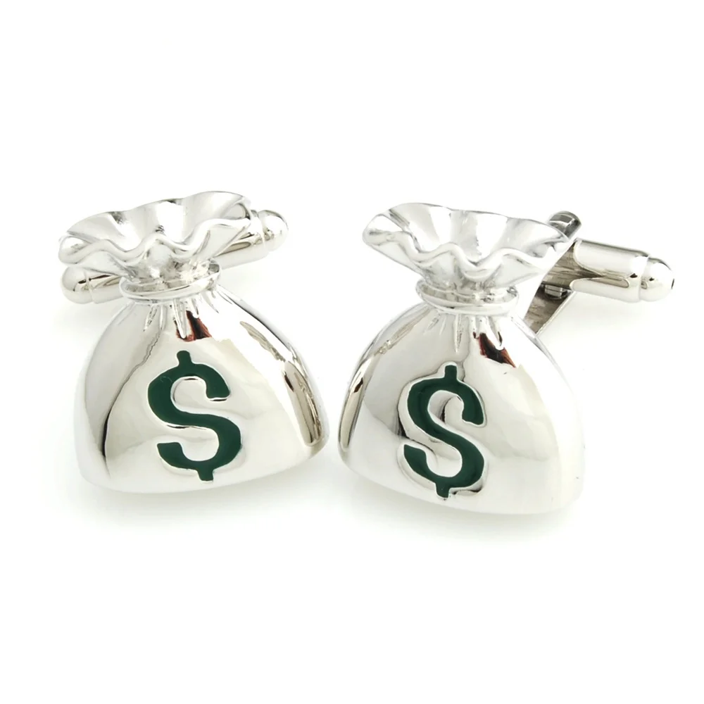 YH-1945 Novelty Purse, US Dollar, Mahjong Make A Fortune Cufflinks - Factory Direct Wholesale