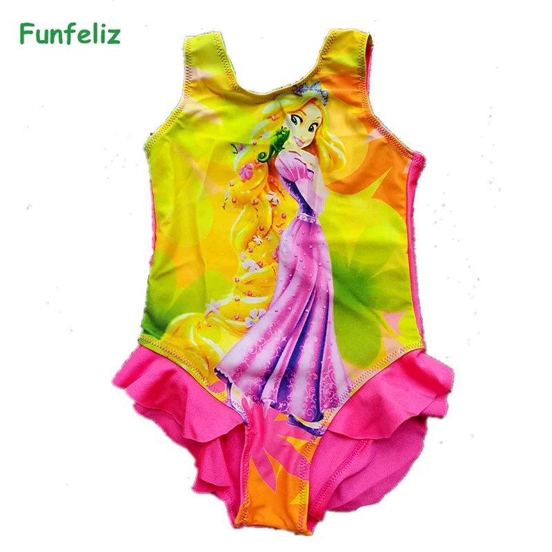 

Girls Swimwear Princess Swimsuit for Kids One Piece Swimming Suit Character Baby Girl Bathing Suits 3-10 Years