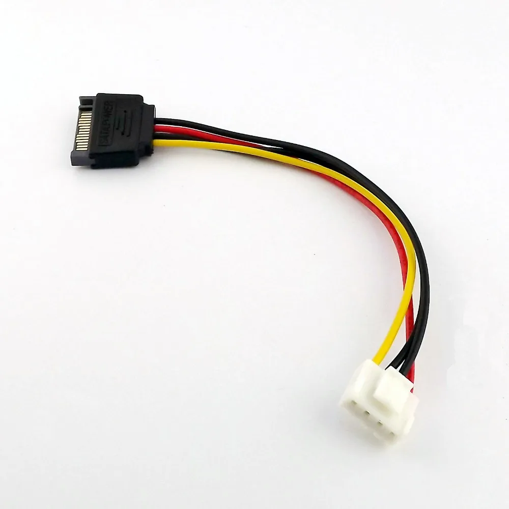 

1x SATA 15Pin Male to Small 4 Pin Floppy FDD Female Power Transfer Adapter Connctor Cable 20cm