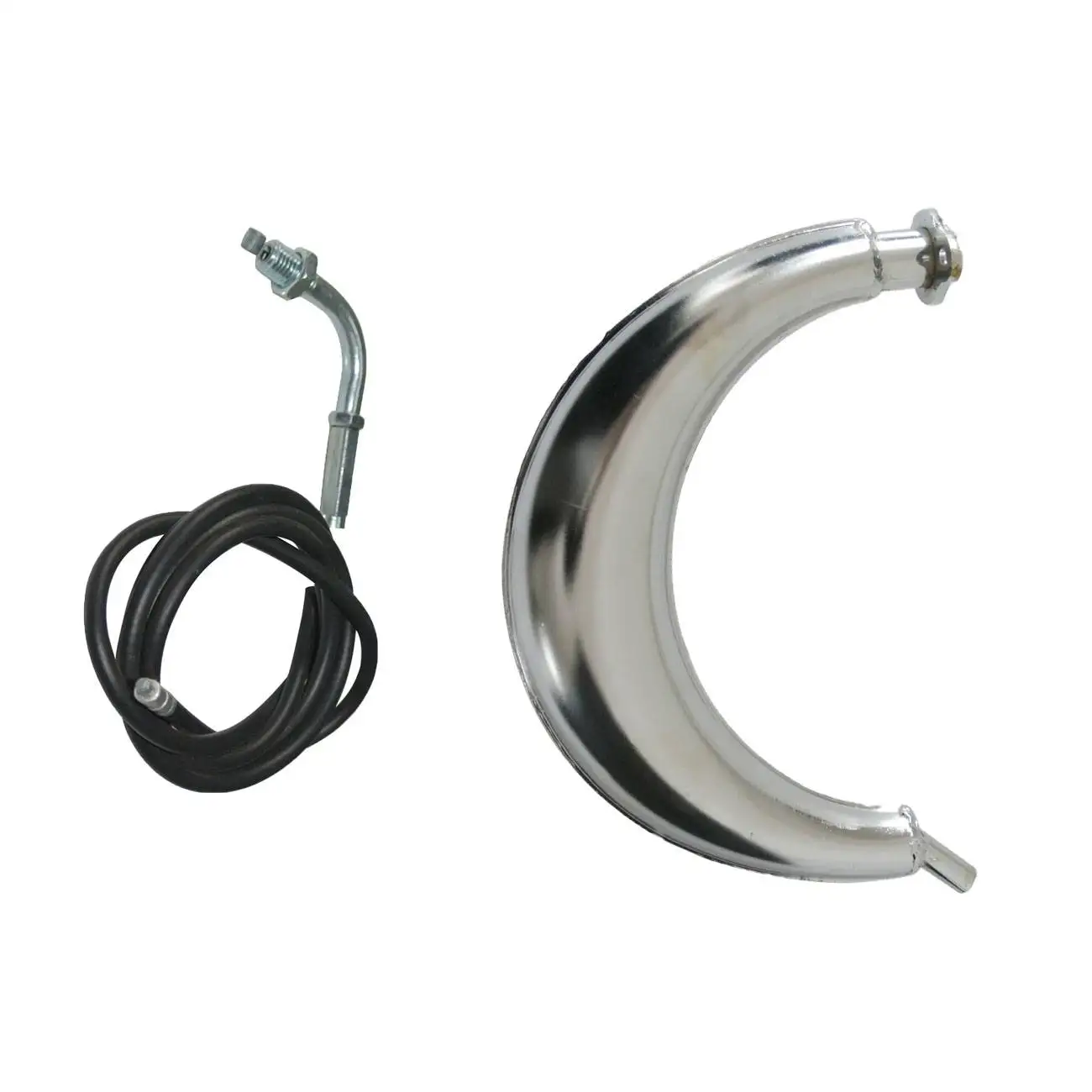 Muffler Exhaust &Throttle Cable For 66cc 80cc 2 Stroke Engine Motorized Bike