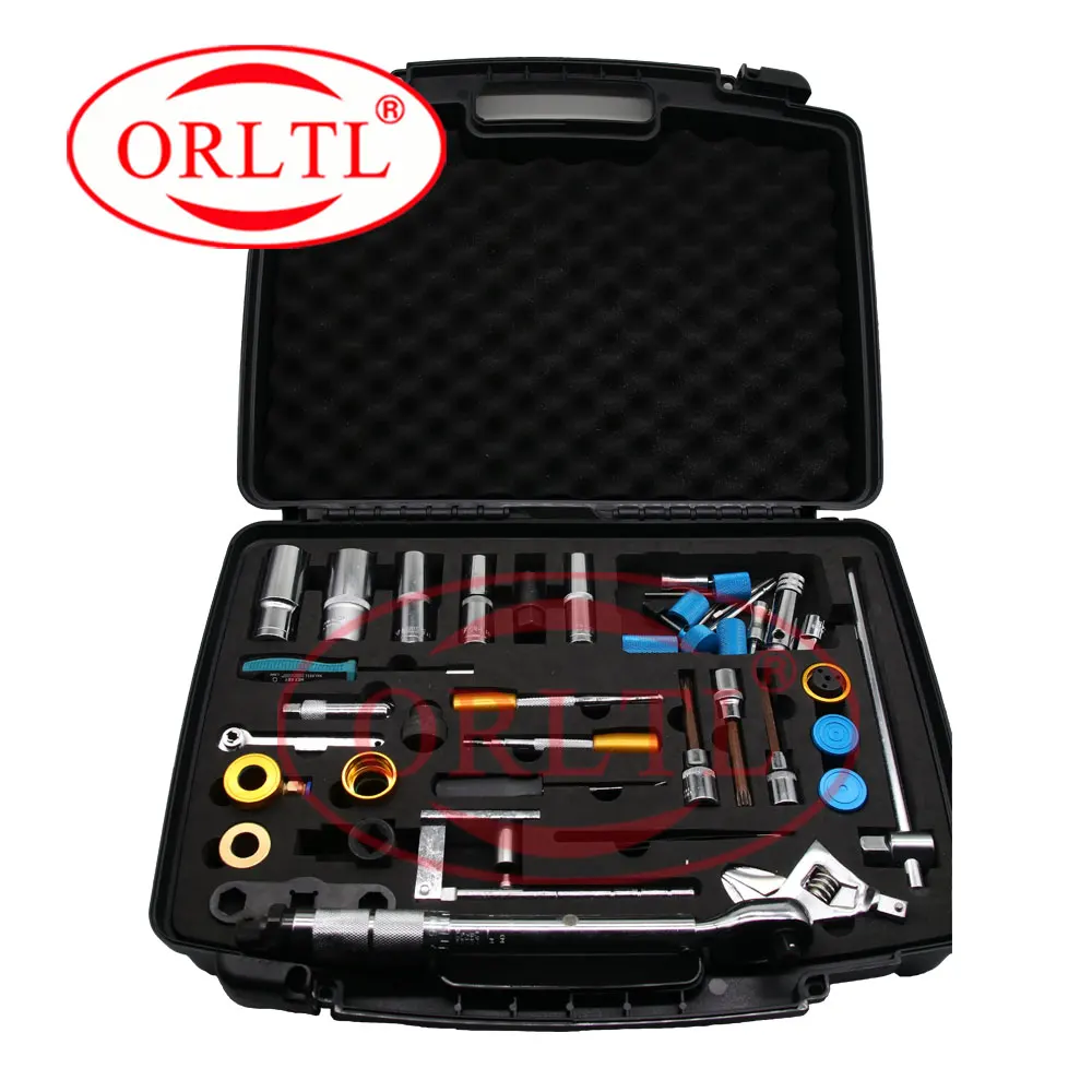 ORLTL 40pcs Removal Tools Common Rail Fuel Injector Nozzle Repair Tool Kits OR7001 Injector Repair Disassembly Equipments 40 Pcs