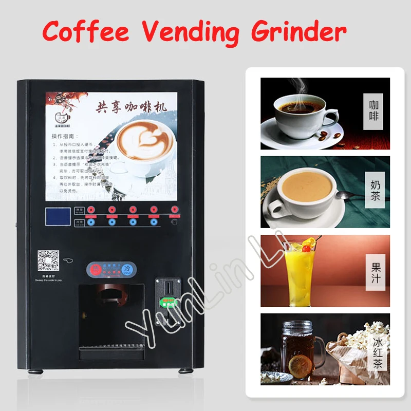 Commercial Coffee Vending Machine Self-service Cold/Hot Beverage Full-automatic Instant Cafe Maker