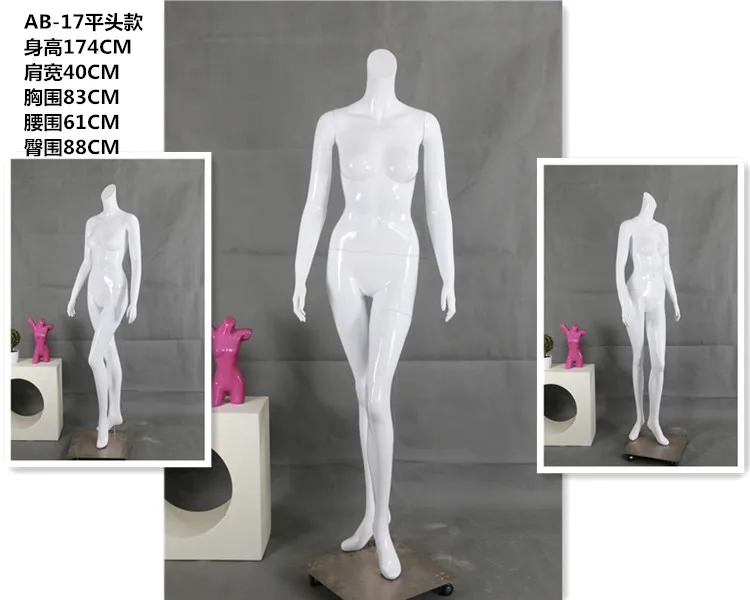 Best Quality  Female Full Body Mannequin High Brightness White Fiberglass Mannequin Manikin Dress Form Display