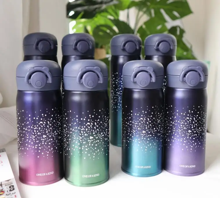 

Starry Sky 304 Stainless Steel Vacuum Cup Thermos Water Bottle Flasks Insulated Cup Travel Bottle festive party gift 500ml 350ml