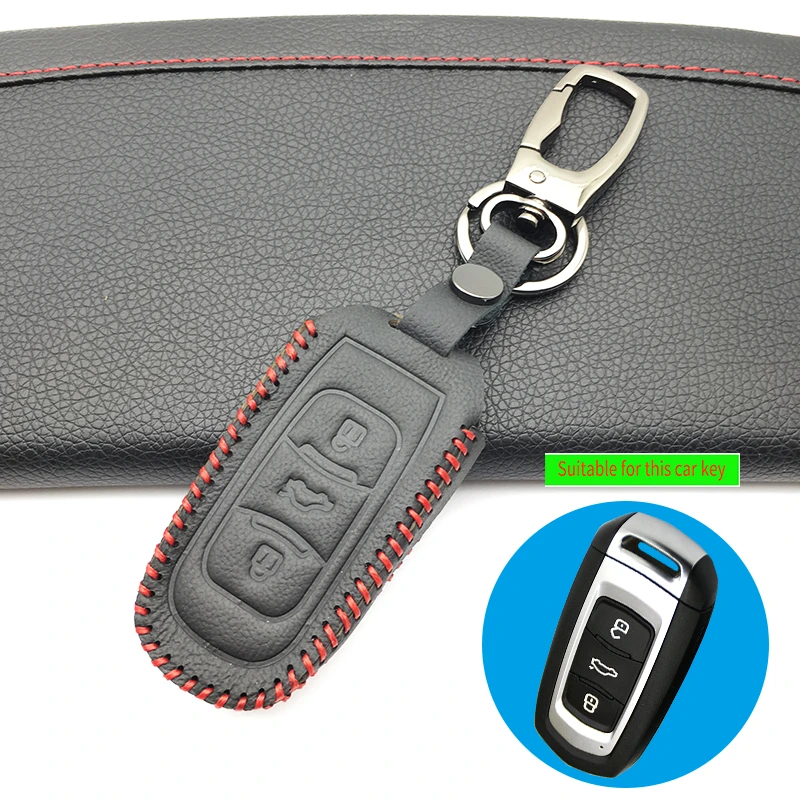 

2019 Praise 100% Leather Case Cover For Geely Atlas Boyue NL3 Emgrand X7 EmgrarandX7 EX7 SUV GT GC9 Borui Car Remote Key Case