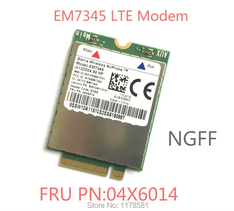 

EM7345 FRU 04X6014 New&Original GOBI5000 4G Module NGFF wwan card for thinkpad T440 W540 T440P T440s X240 X250