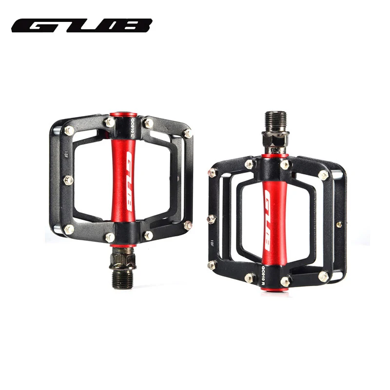 GUB Bicycle Pedals Aluminum Alloy CNC Flat MTB Road Bike Cycling Pedals Cr-mo DU+Bearing Mountain Bike Pedals pedales bicicleta