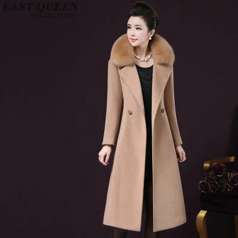 

Trench coat for women middle aged fur coat for women DD383 C