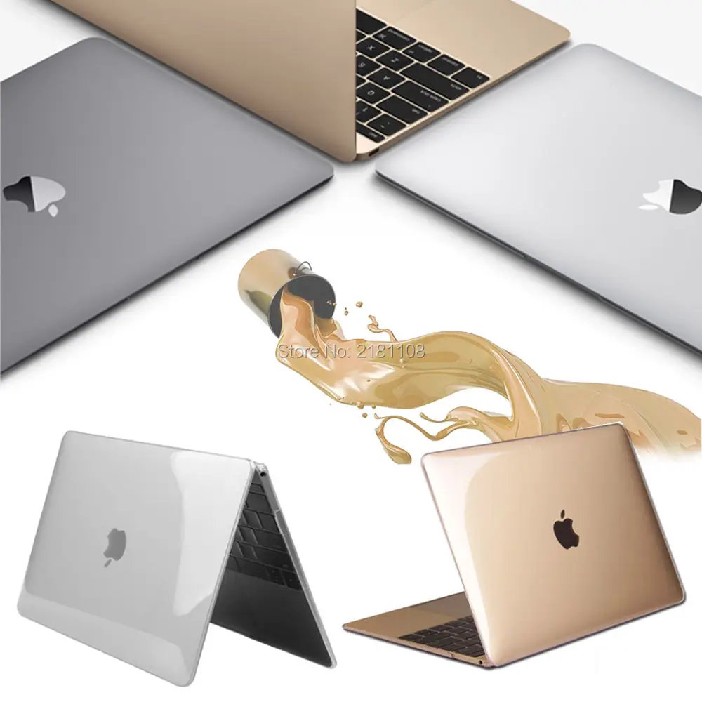 Glossy Crystal Clear Hard Case for MacBook M1 Air A2337 Transparent Shell Cover pro13