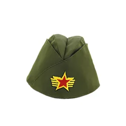 Women Miltary Side  Cap Foldable Pilotka Garrison Army Caps Cosplay Hat