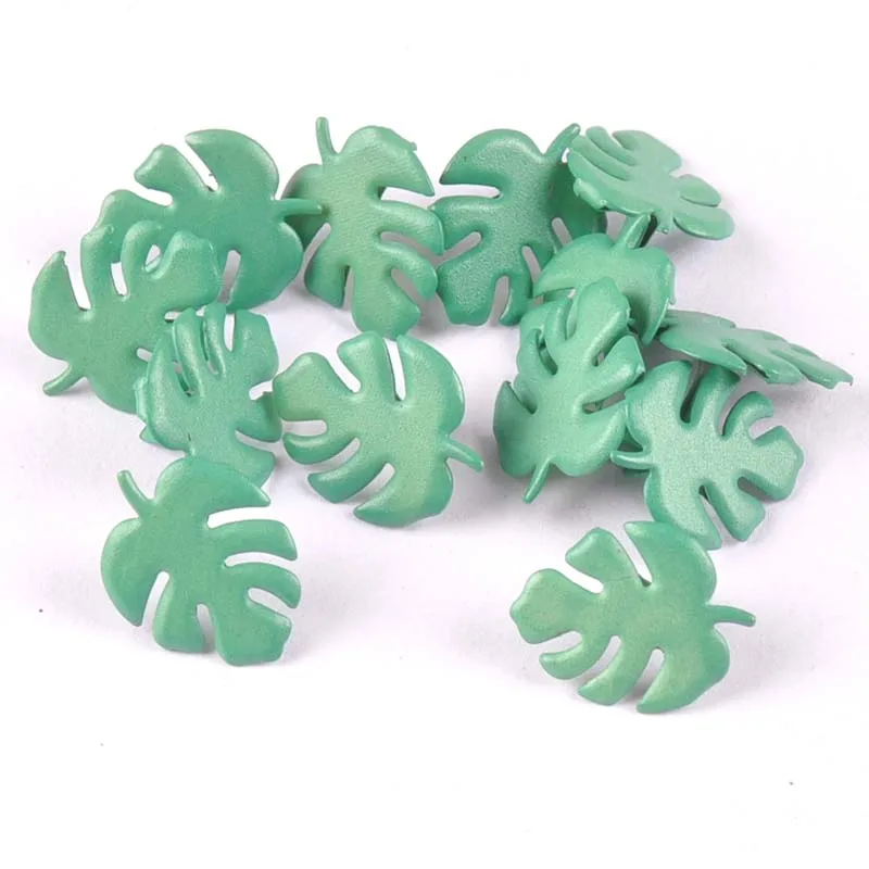 50pcs 2018 hot Banana leaf Brads Scrapbooking Embellishment Fastener Brads Metal Crafts For Paper Decoration 14x17mm CP2166