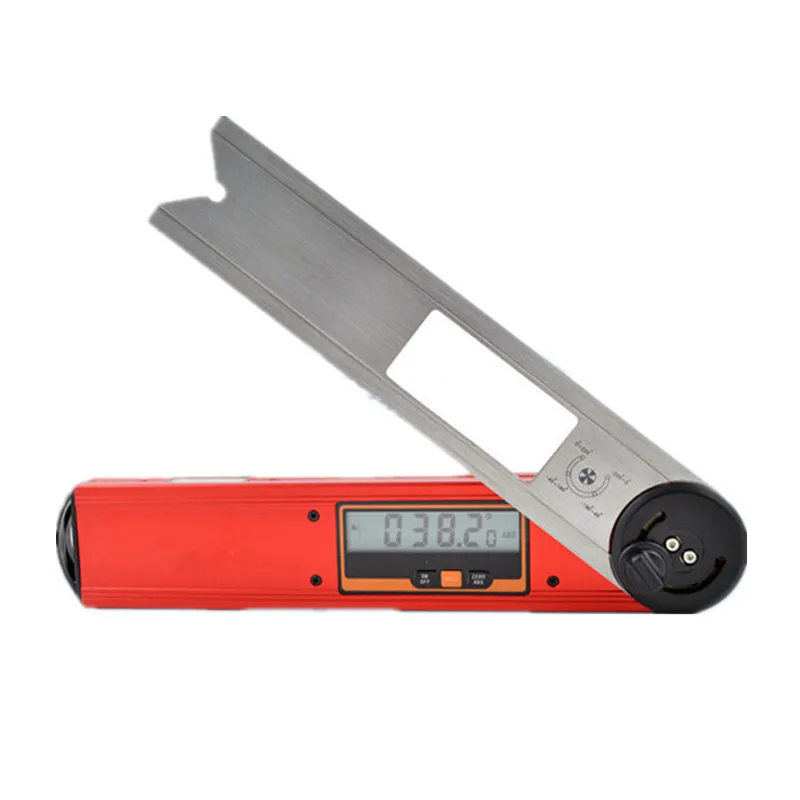 

0-225 Degree Range Stainless Steel Angle Measuring Ruler Digital Protractor For Woodworking Carpenter High Accuracy Goniometer