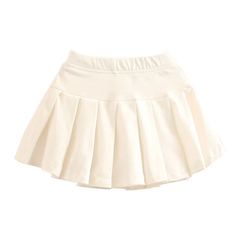 2024 Autumn Spring Summer 3-8 9 10 12 Years Kids Cotton School Solid Color With Shorts Baby Girls Dance Training Skirt