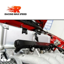 K SERIES BLACK FUEL RAIL SUIT FOR  H0NDA K20 K24 RSX CIV1C SI INTEGRA EP3 with 0-160PSI gauge