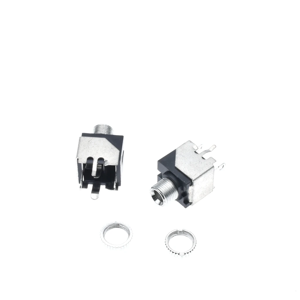 10pcs 3.5mm Metal jack with Nut and Screw 3.5 mm 4Pin Audio Connector Headset PJ-301BM DIP Headphone DIY Parts*