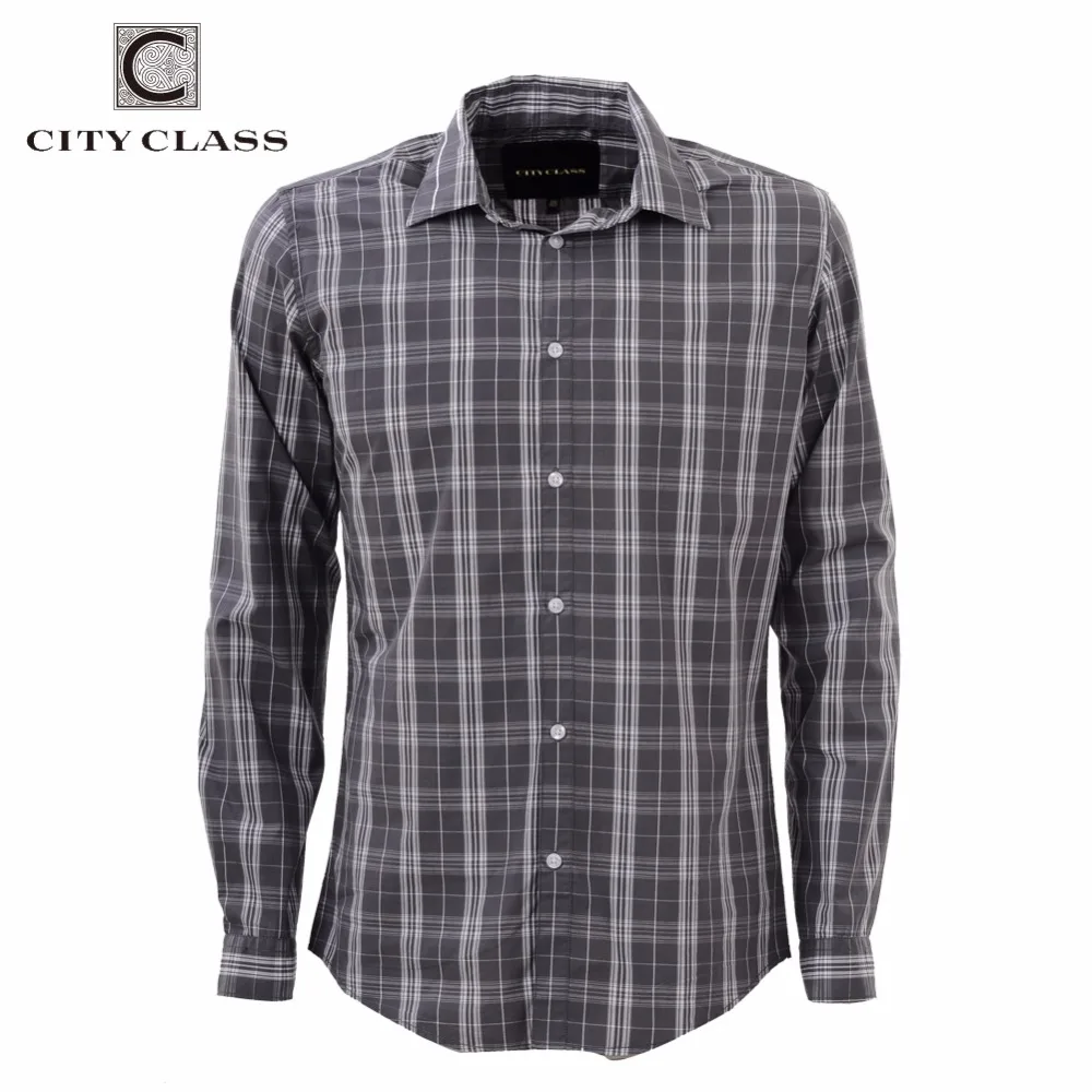 CITY CLASS 2018 men dress eu size business striped shirts formal office brand clothing camisa masculina multi-color 2967