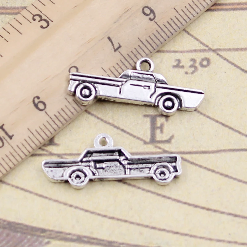 20 sztuk Charms samochód 27x11mm tybetański srebrny kolor zawieszki antyczne tworzenia biżuterii DIY Handmade Craft