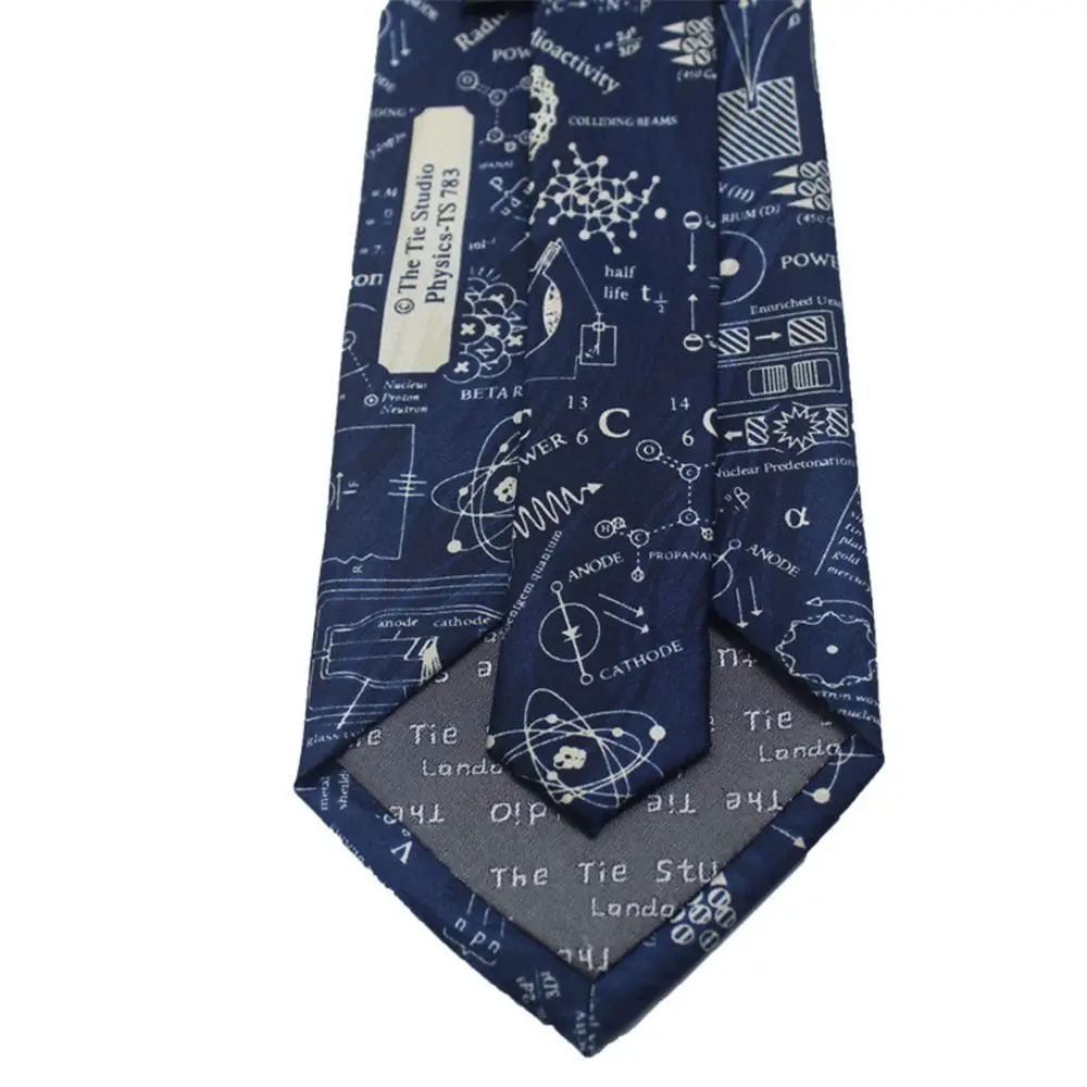 Match-Up New Polyester Print Science Elements Casual Men\'s Tie Cartoon Tie Bowtie  Fashion Casual Printed Ties for Men Wedding