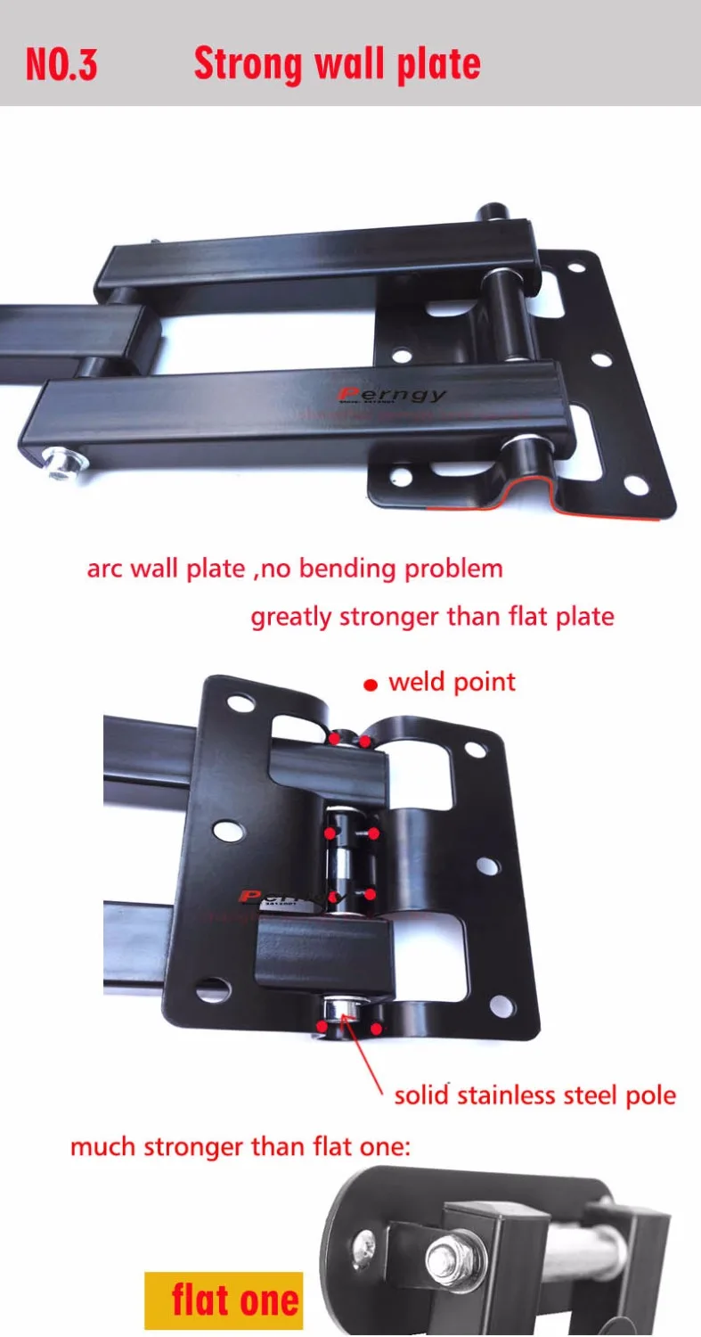 LCD-123R 360 rotate folding arm Universal LED TV Wall Mount PC Monitor TV Holder Rotated LCD Wall Bracket Tilt Swivel Plasma