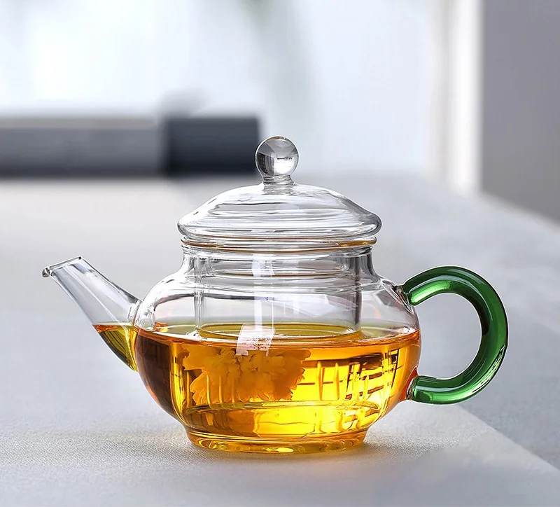 250ml Mini flower teapot with filter,Practical Bottle Flower TeaCup Glass Teapot with Infuser Tea Leaf Herbal Coffee