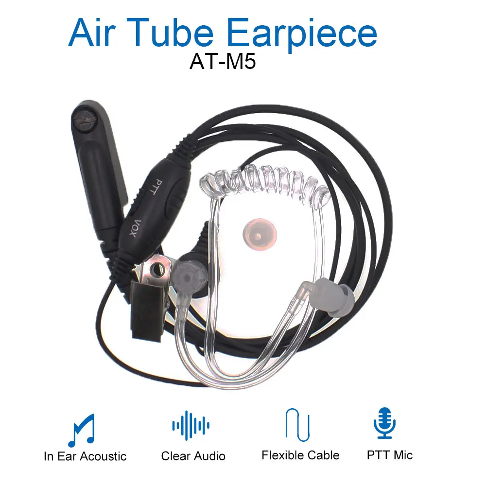 Air Tube Earpiece VOX Headphone For WCDMA Android Mobile Phone  F22 F25 Walkie Talkie Anysecu G22 G25 GP328plus GP338plus