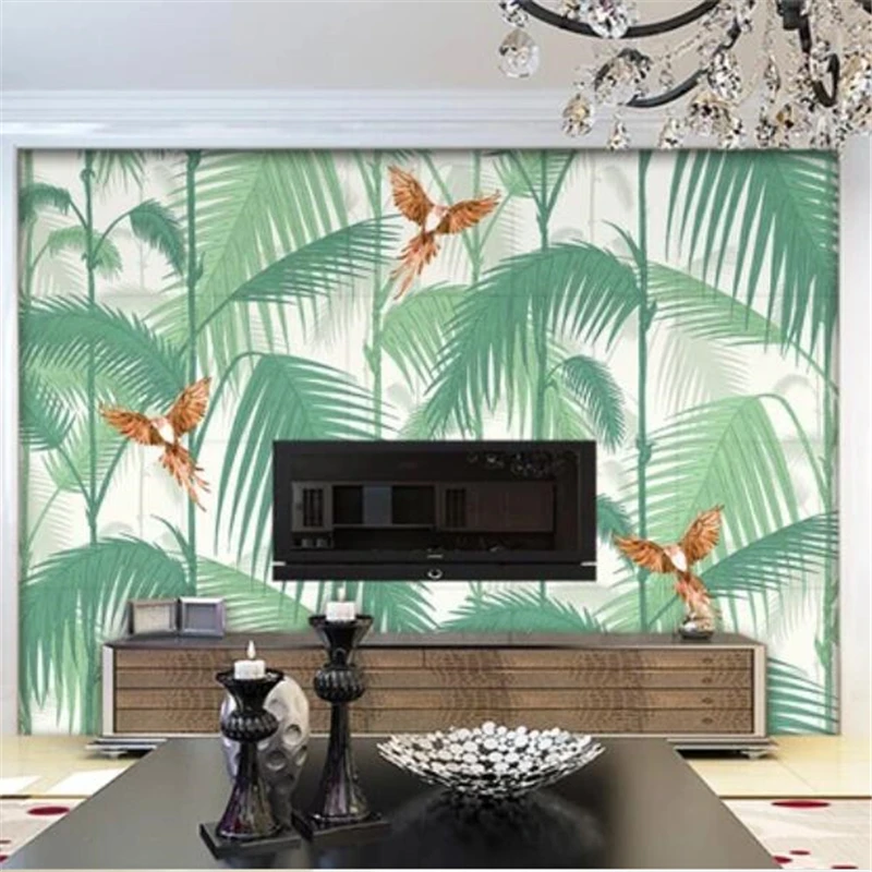 Custom wallpaper 3d mural abstract tree hand-painted nostalgic TV background wall living room bedroom clothing store wallpaper