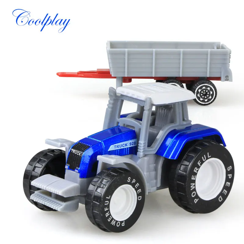 4pcs/set Diecast Farm Vehicles Alloy Mini Car Model Engineering Car Model Tractor Farm Engineering Vehicles for Boys Kids Gifts