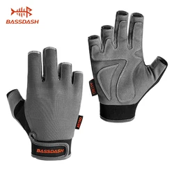 Bassdash Astro Heavy-Duty Sure Grip Fishing Gloves Men's Women's Fingerless Gloves for Game Fishing Kayaking Paddling Sailing