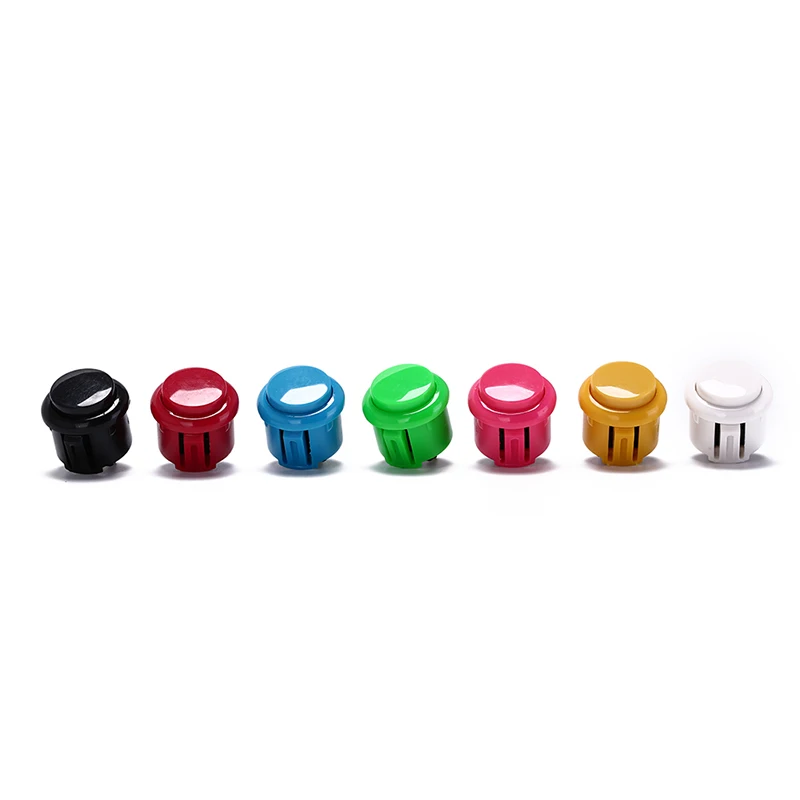 10pcs 24mm Factory Price Arcade Button Round Push Button Built-in Small Micro Switch For DIY Arcade Controller Ja Mame