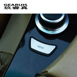 Car styling Interior multimedia control MENU button Trim Sticker cover for BMW e60 E90 3 5 series X5 X6 E70 E71 auto Accessories
