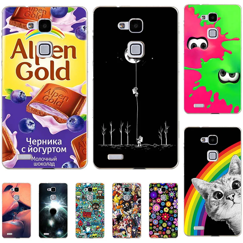 Lovely Fashion Coloured Pain Cases For Huawei Ascend Mate 7 Cover Coque for huawei ascend mate 7 Case for Huawei Mate7 6.0inch