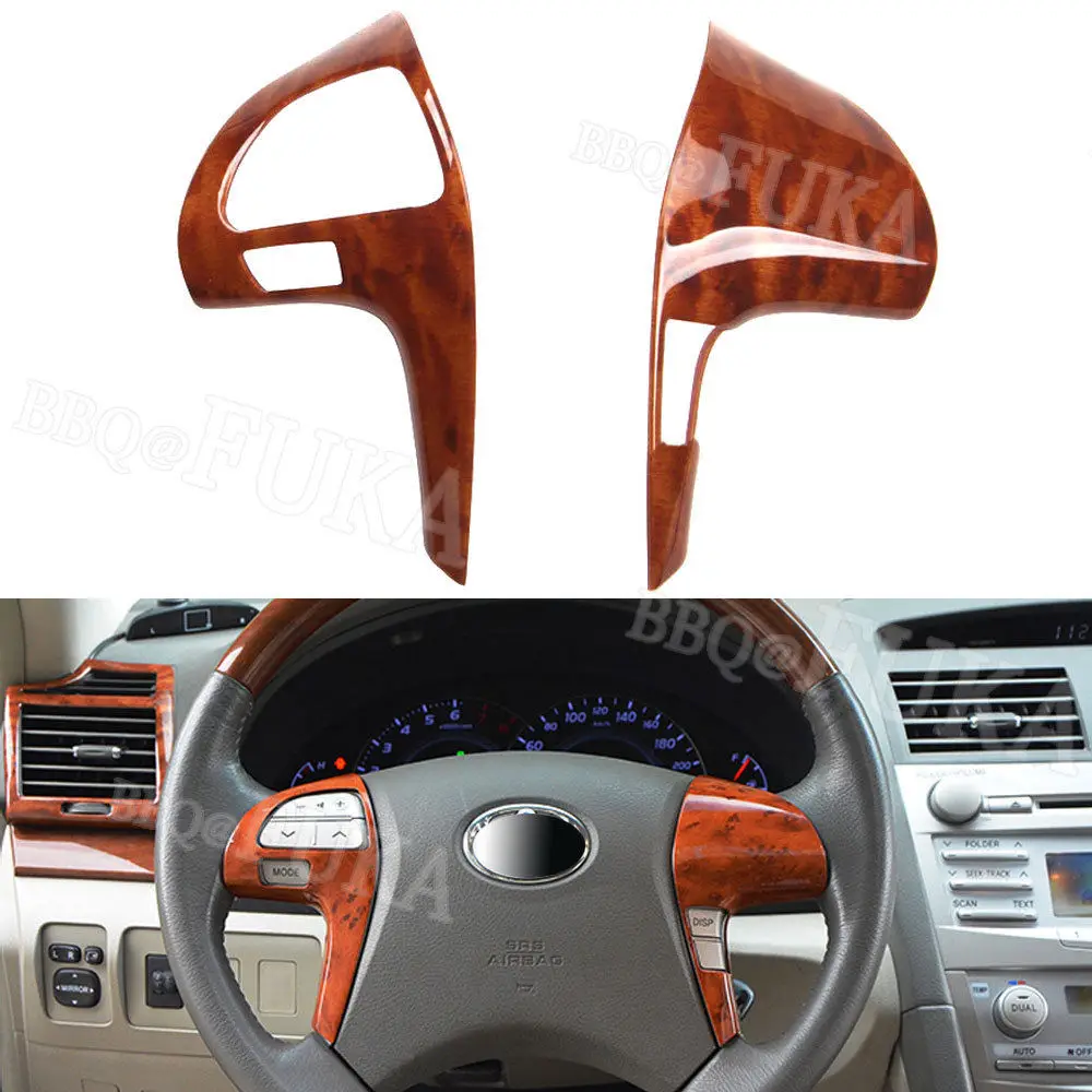 BBQ@FUKA New Accesories ABS Interior Steering Wheel Panel Moulding Cover Trim For Toyota Camry 2006 2007 2008 2009 2010 2011