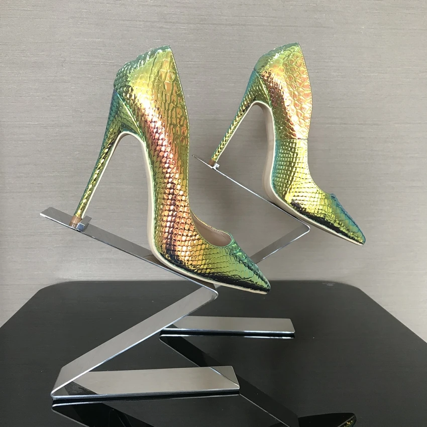 2019 Brand Shoes Woman High Heels Pumps High Heels Women Shoes party Wedding Shoes Pumps Gradient Snake print Shoes Thin Heel