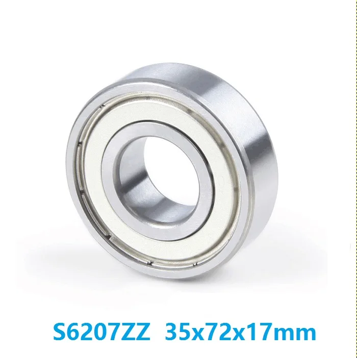 

4pcs ABEC-5 S6207ZZ S6207 ZZ 35*72*17mm Stainless steel Ball bearing Stainless steel Deep Groove Ball Bearings 35x72x17mm 6207