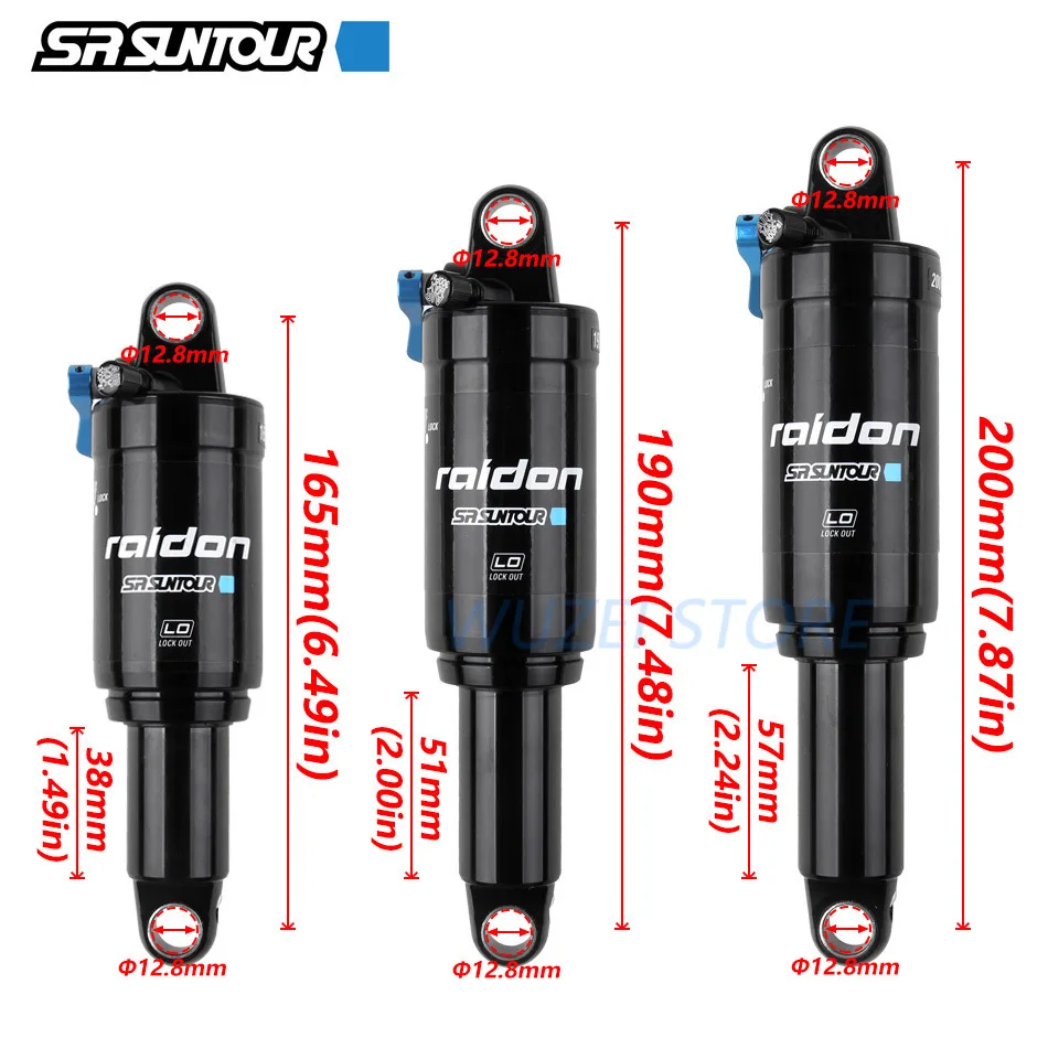 SR SUNTOUR Downhill MTB Bike Bicycle Rear Suspension Air Shock Absorber Hydraulic Speed Lock Out Rear Shock Bicycle Parts