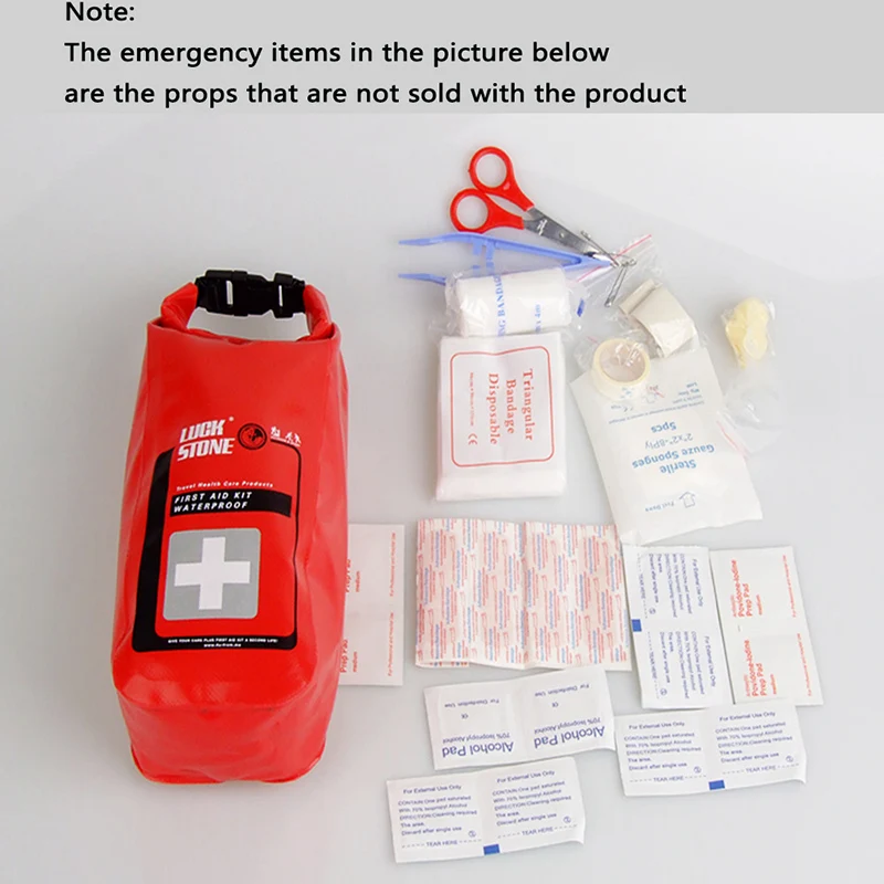 Profession First Aid Bag Emergency Kits Empty Travel Dry Bag Rafting Camping Portable Medical Bag Red Color Waterproof 2L