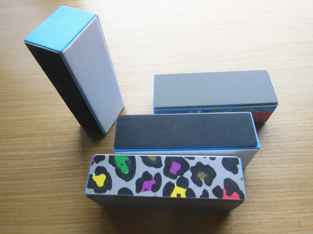 4 pcs/lot  mixed colour 4 way  nail buffer block  nail shine block  polish nail art tool  pedicure file