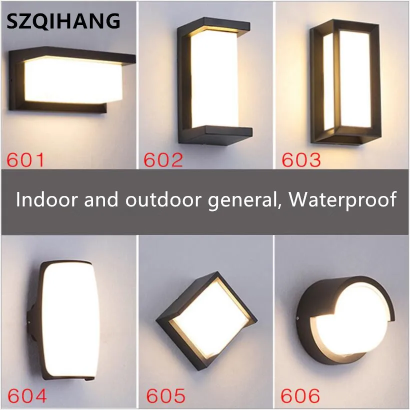 Waterproof led wall light indoor/outdoor creative landscape lighting residential balcony corridor garden villa down wall sconce