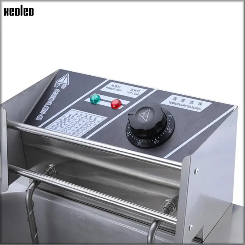 XEOLEO Electric Deep Fryer 12L Commercial Stainless Steel French KFC Fries Double Baskets Kitchen Mechine Food Processor